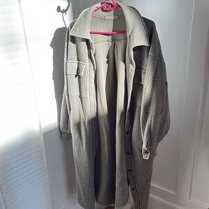Free People Oversized Gray Coat